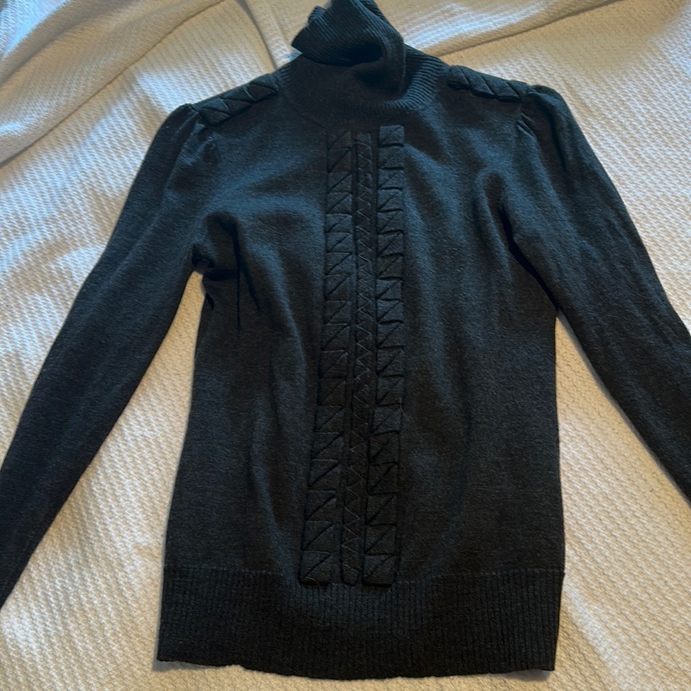 Diane von  furstenberg wool grey turtleneck.